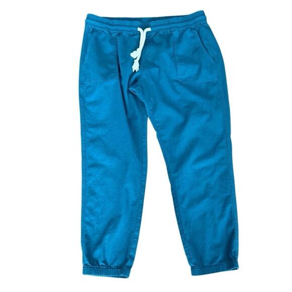 American Giant Pants Jogger Linen Blend Drawstrings Teal XL - Picture 1 of 6